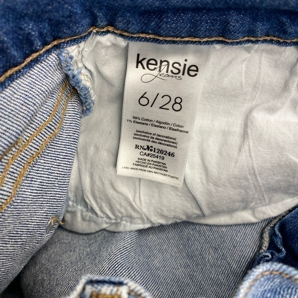 KENSIE VINTAGE LUXE RAW HEM DENIM SKIRT SIZE 6/28 - Picture 4 of 6